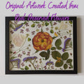 Wings of Summer - Original Pressed Flower Wall Art - 11x14 in Framed