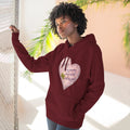 Love Is Couple Hoodie - four-leaf clover heart graphic on unisex hoodie, The Neat Rack