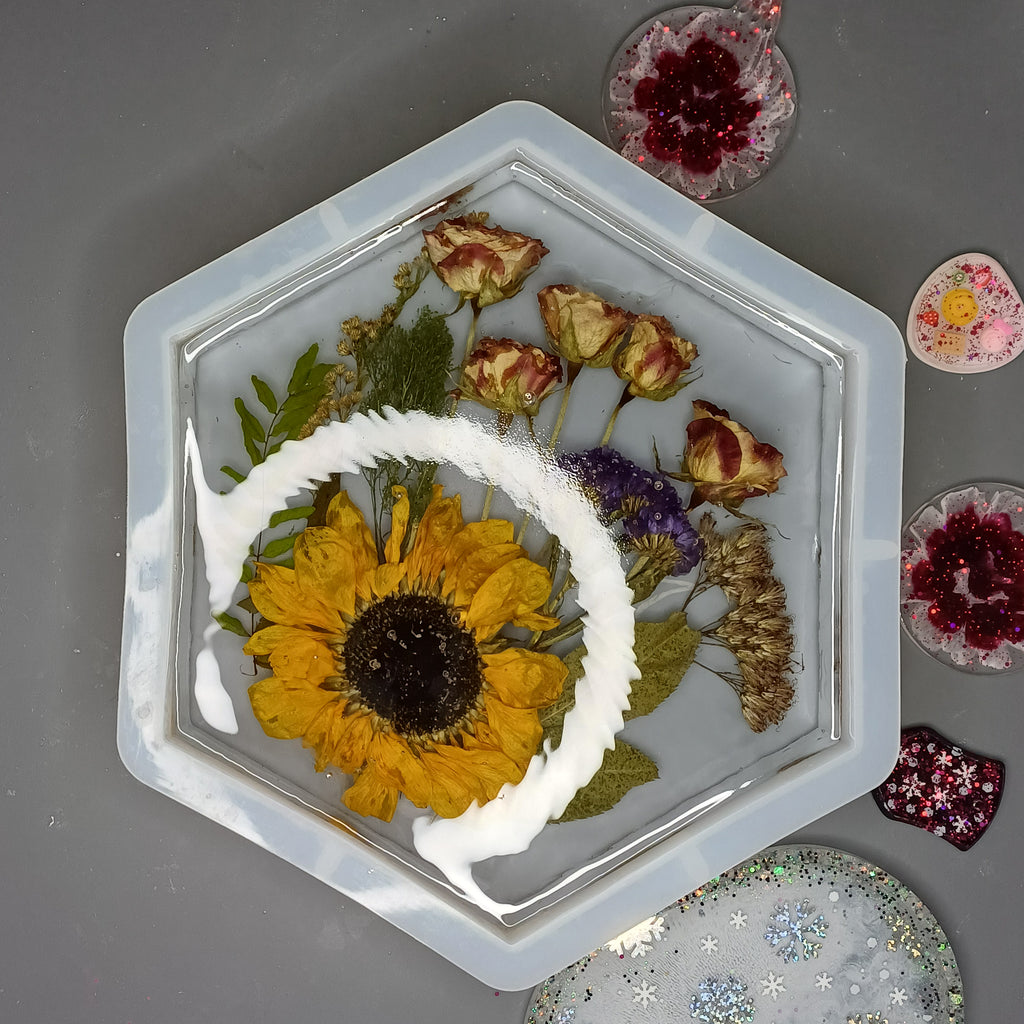 8 in Hexagon from Your Bouquet