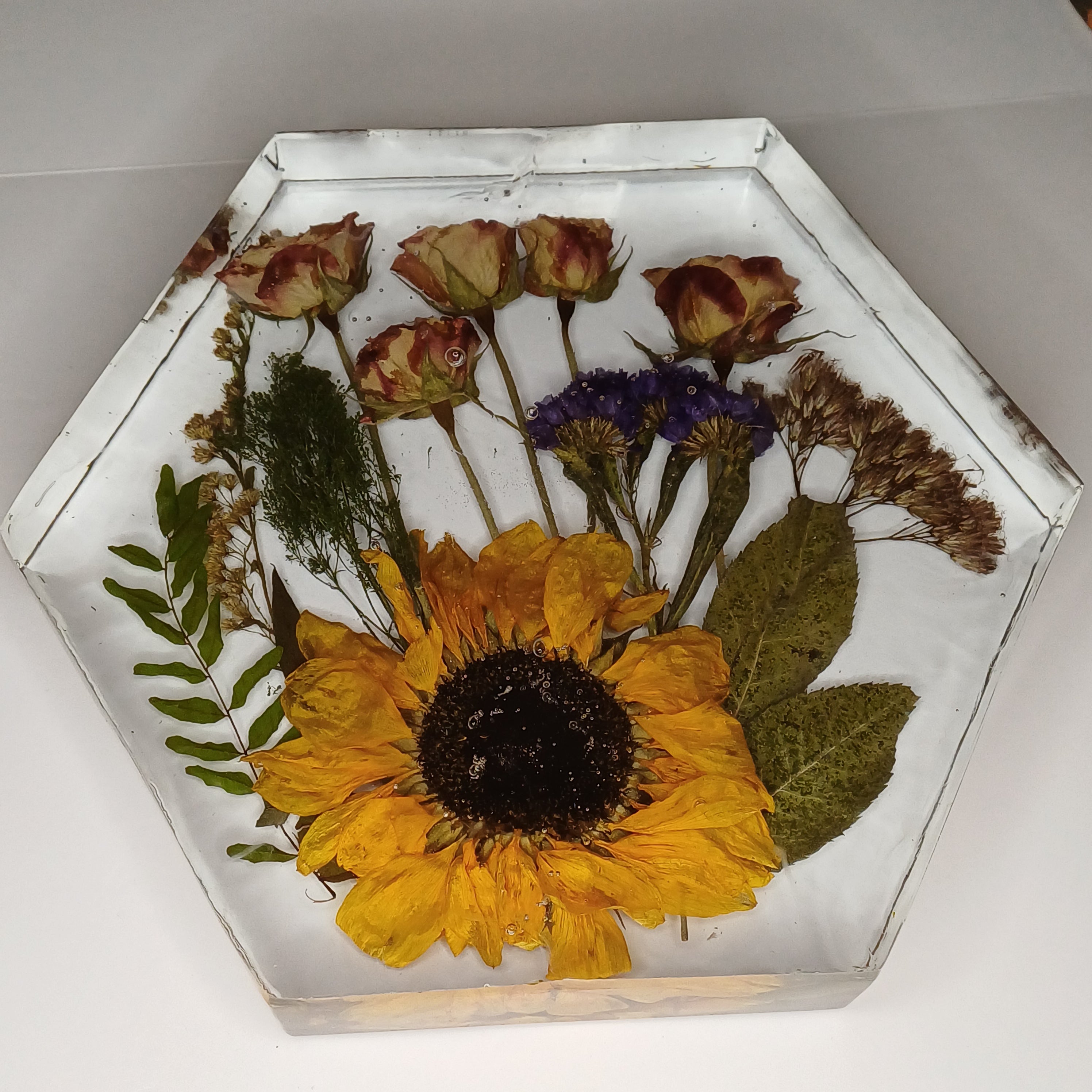 8 in Hexagon from Your Bouquet