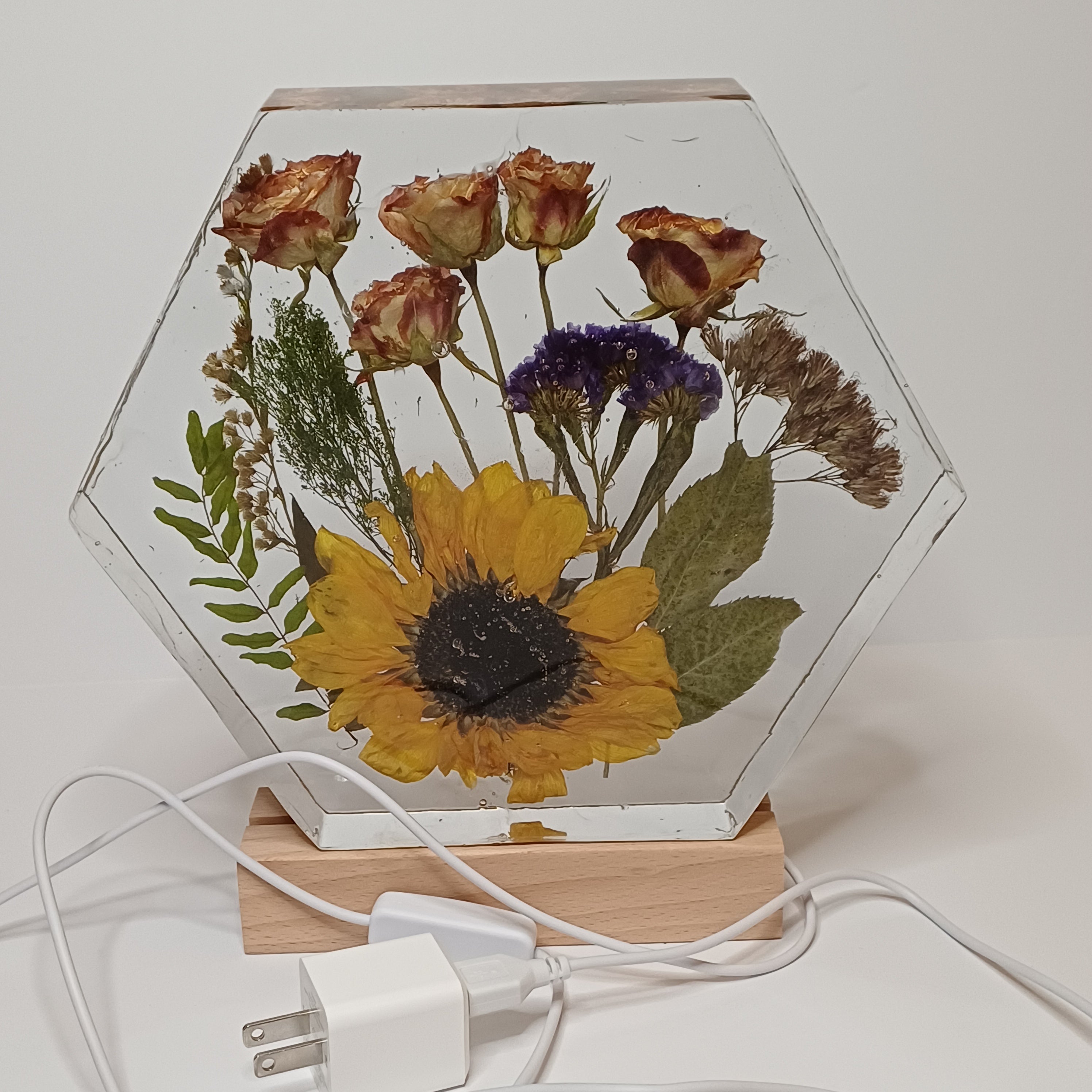 8 in Hexagon from Your Bouquet