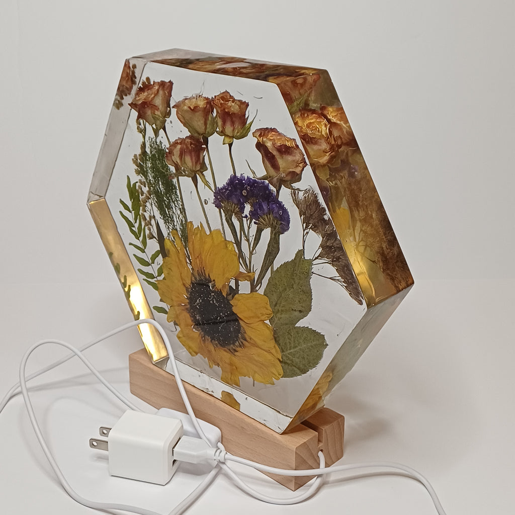 8 in Hexagon from Your Bouquet