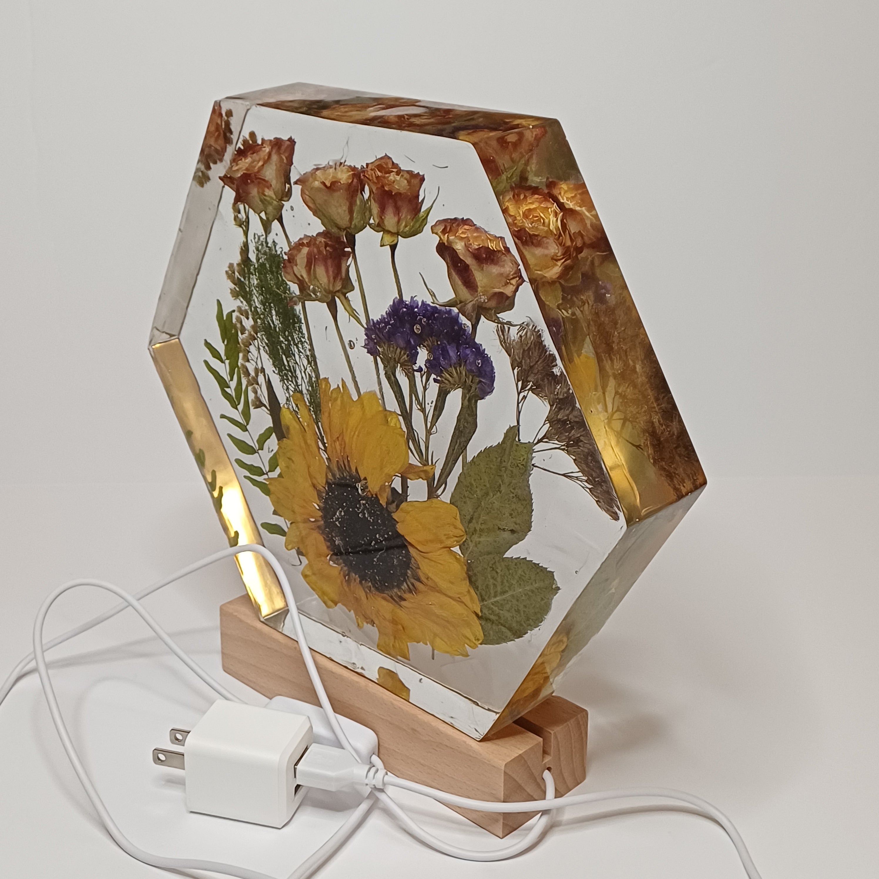 8 in Hexagon from Your Bouquet