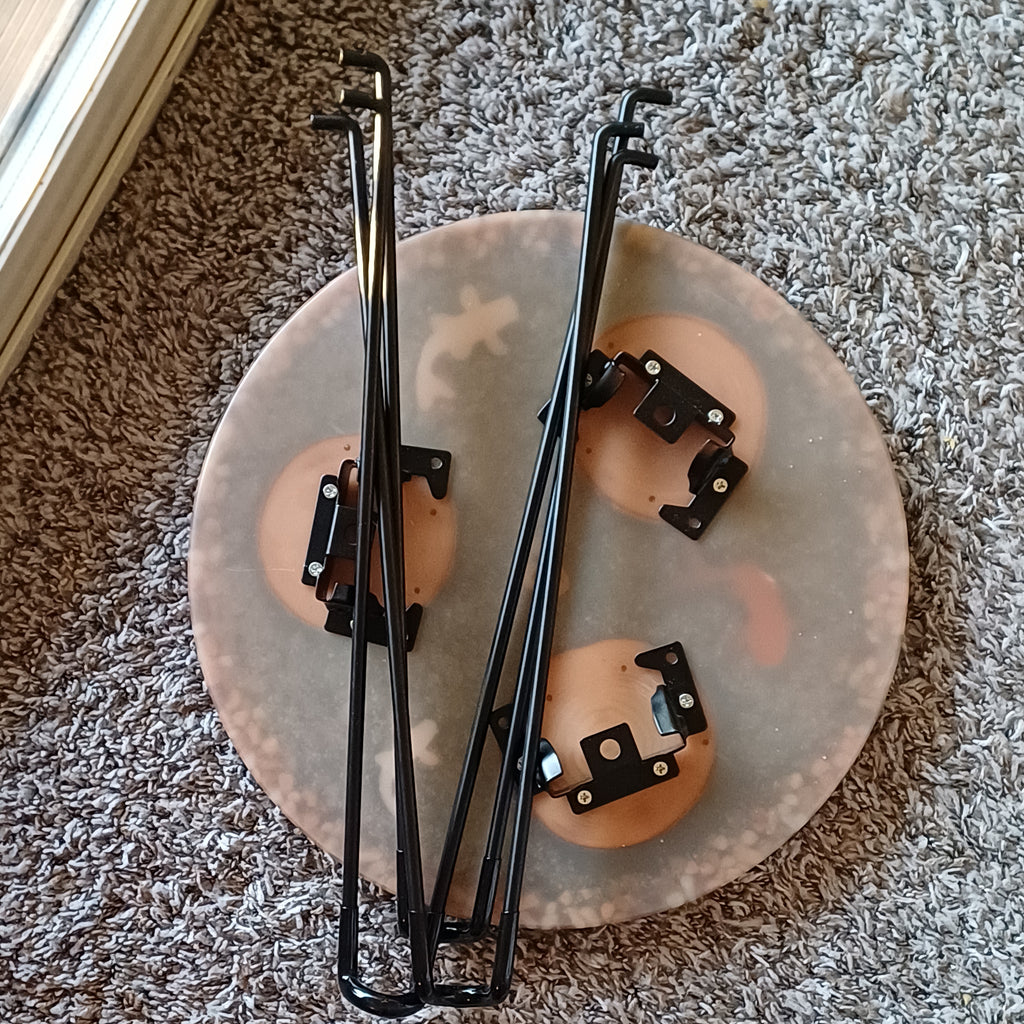 Round Resin Accent Table, Koi Pond Side Table