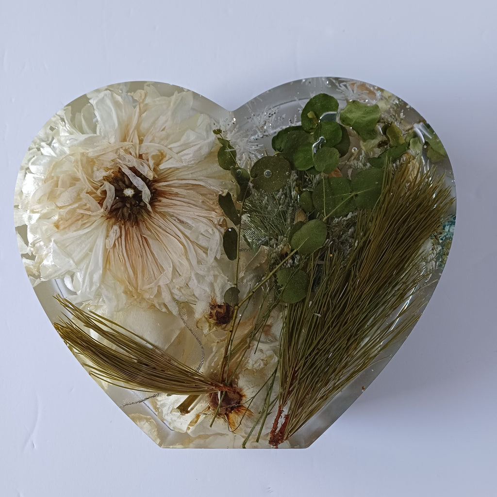 8 in Heart with Base from Your Flowers