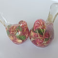 Two Resin Birds with Real Flowers, Ready or Custom Made