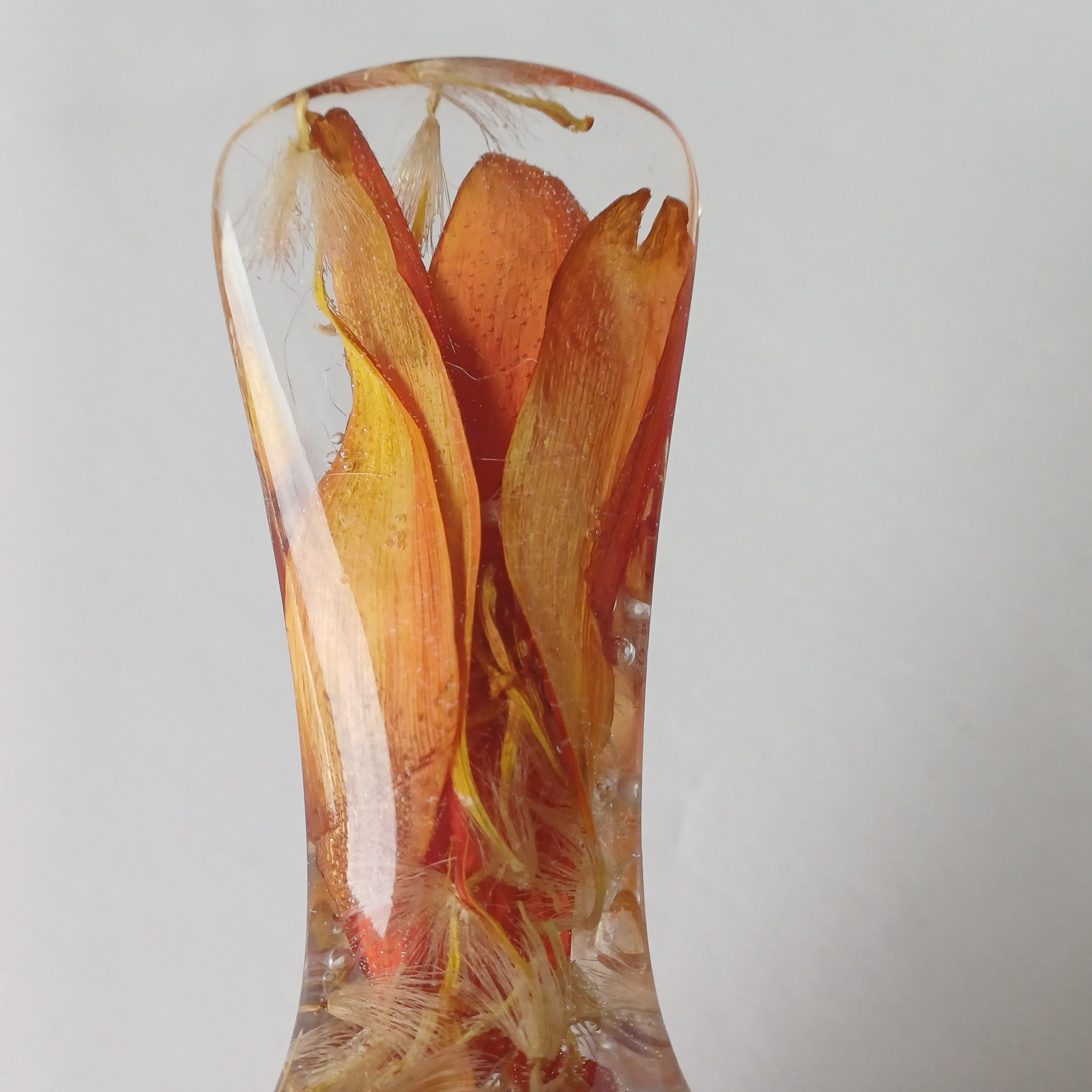 Two Resin Birds with Real Flowers, Ready or Custom Made