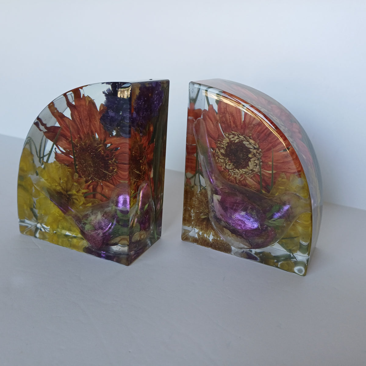 Wedding Bouquet Preservation Bookends, Ready to Ship, Set of 2