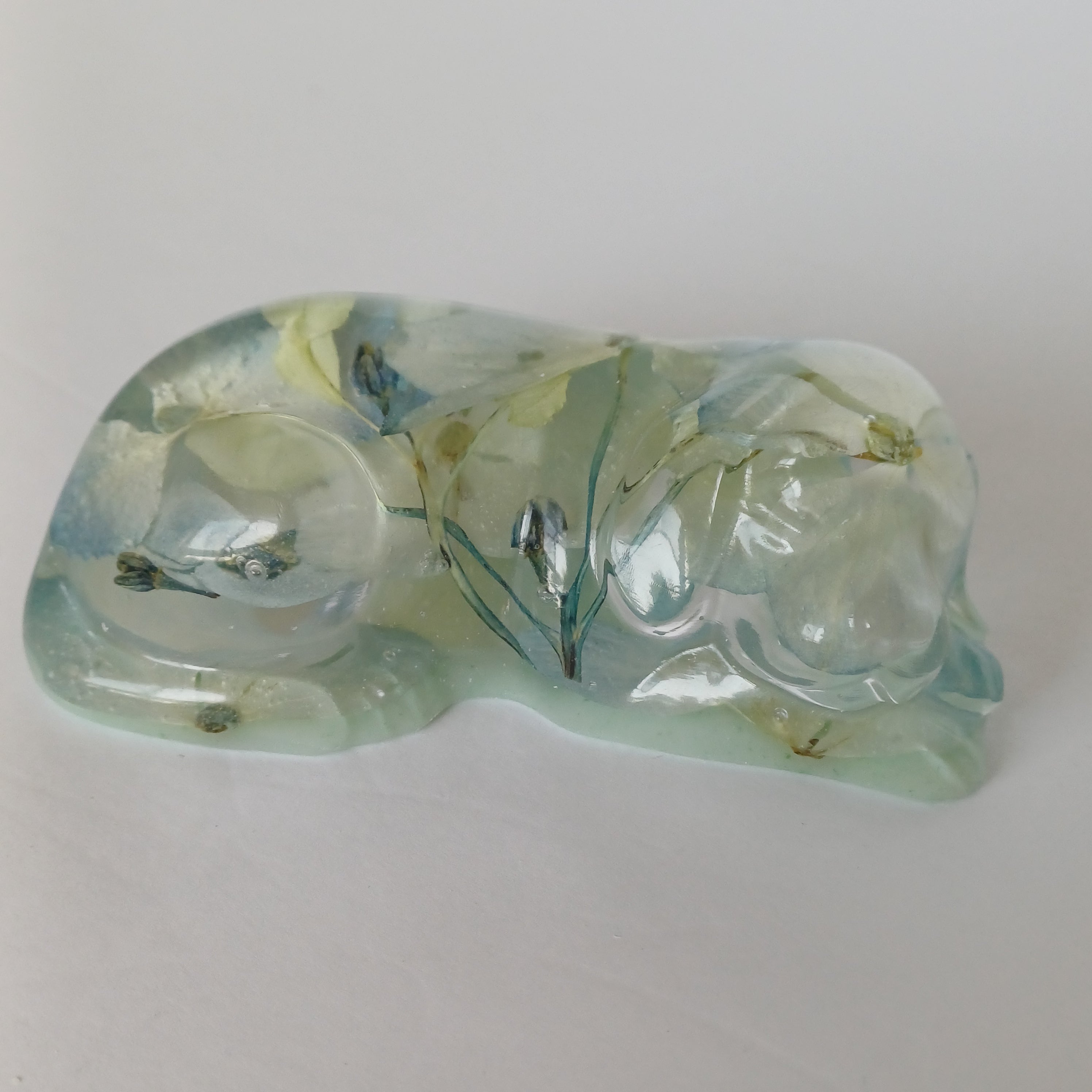 Custom or Ready-to-Ship Resin Cat Dog Figurines with Flowers