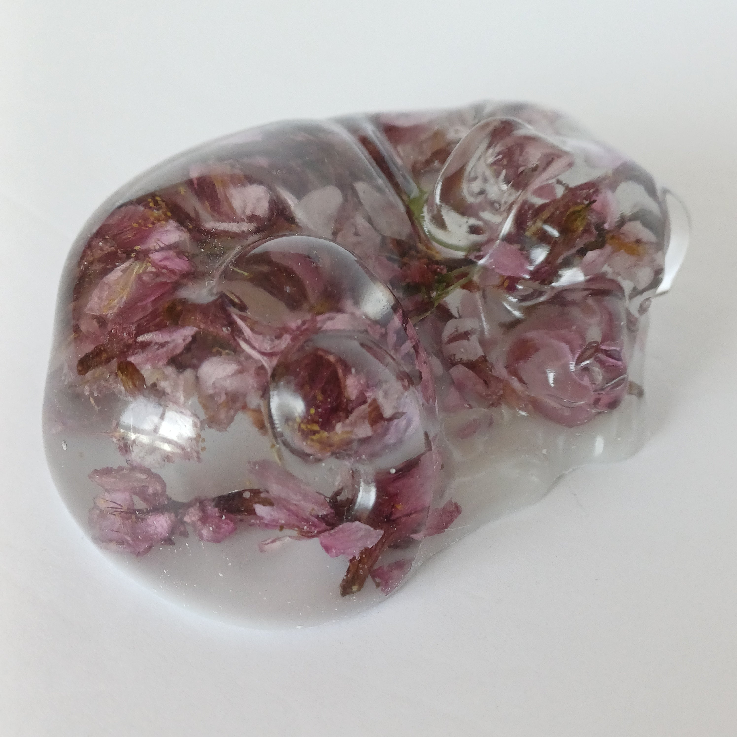 Custom or Ready-to-Ship Resin Cat Dog Figurines with Flowers