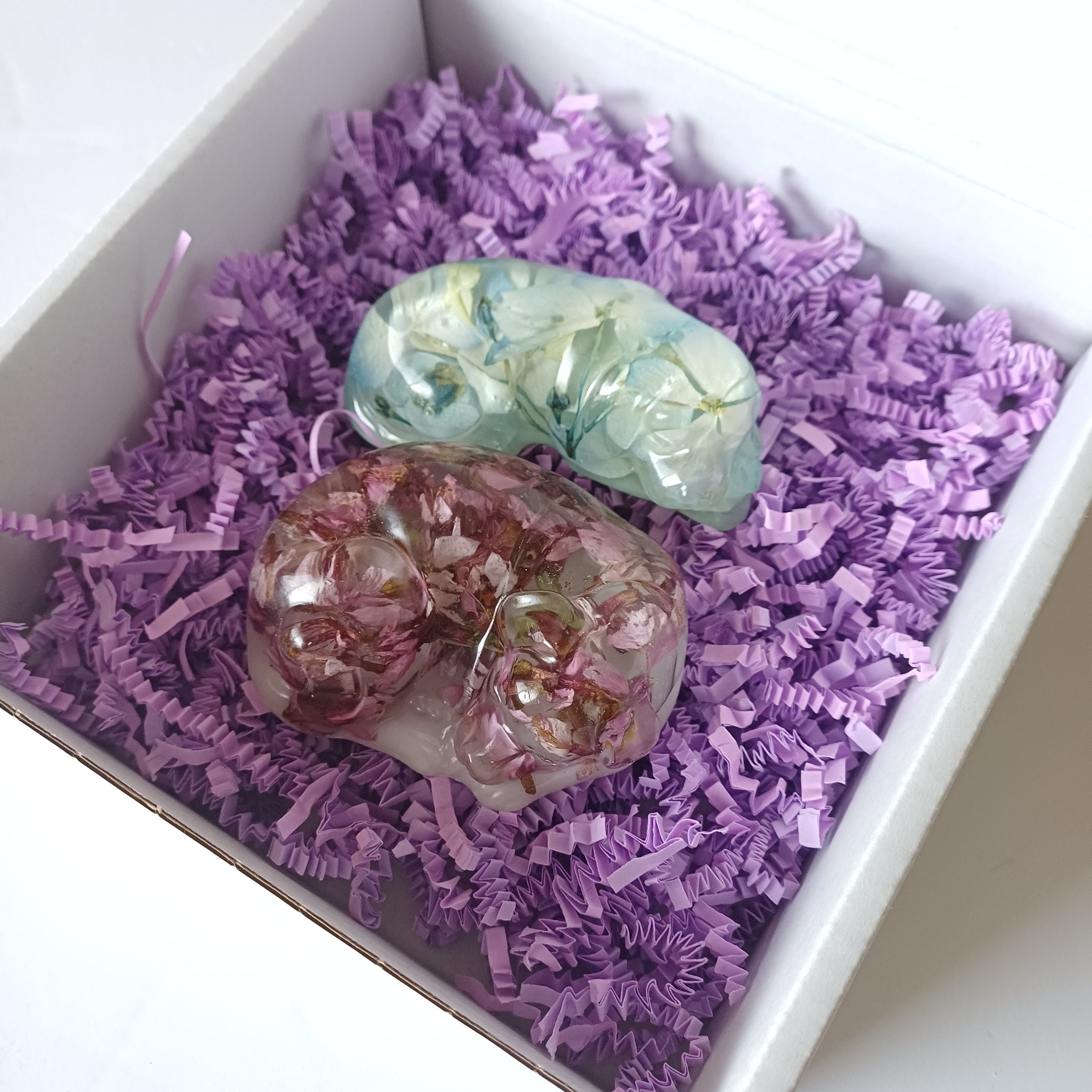 Custom or Ready-to-Ship Resin Cat Dog Figurines with Flowers