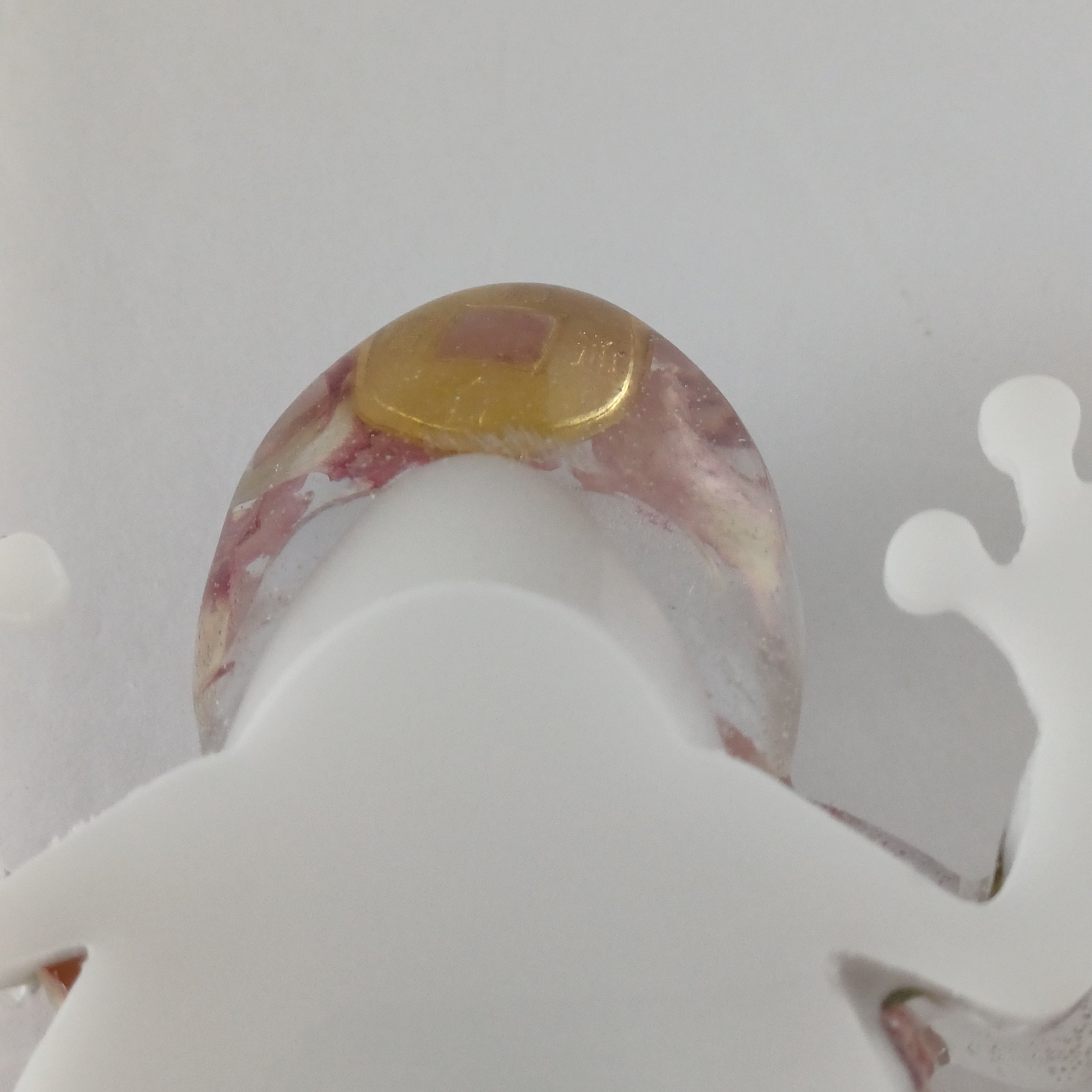 Lucky Coin Frog Resin Figurine with Real Flowers