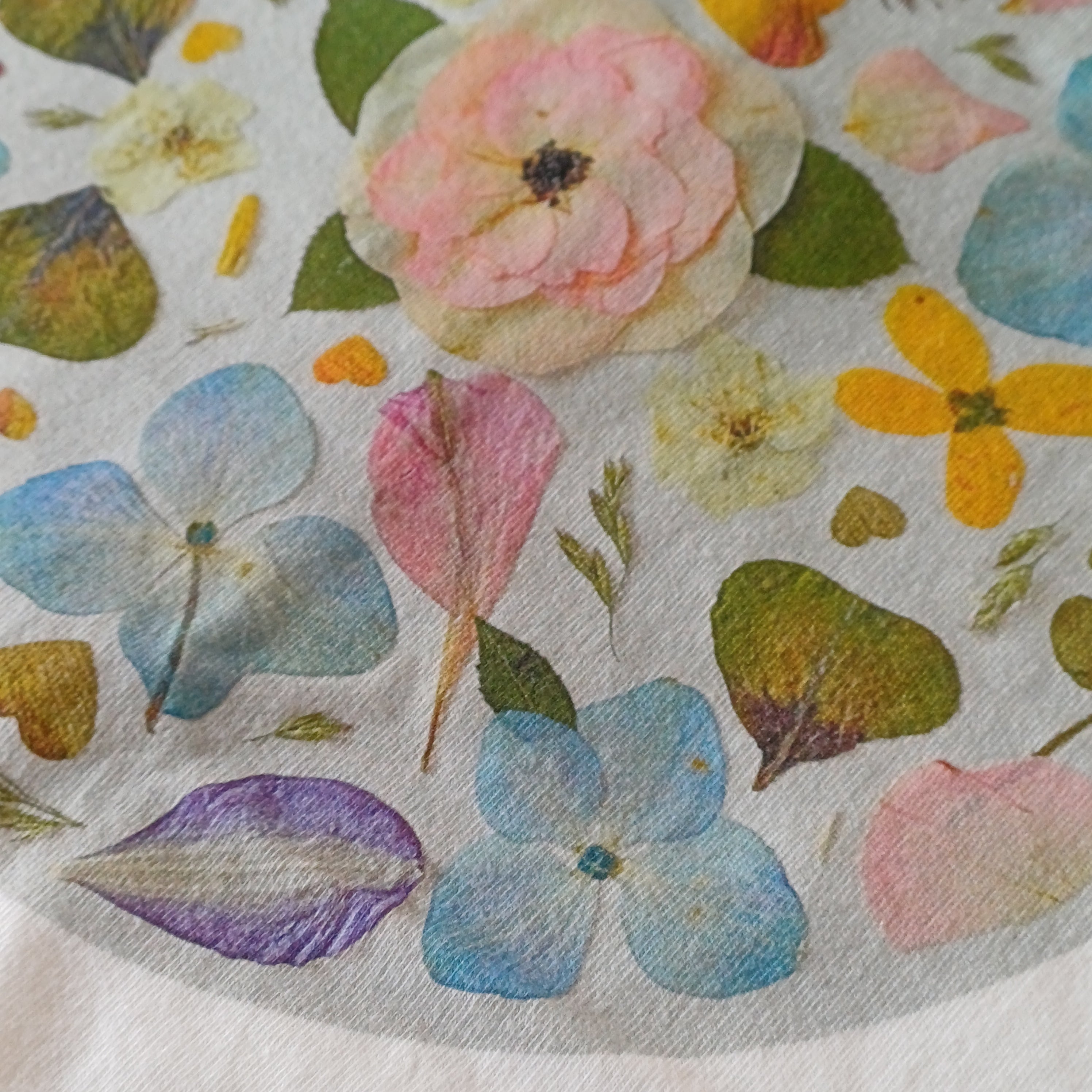 T-Shirt Based on Pressed Flower Artwork "Fifteen Hearts Hidden in Bloom"