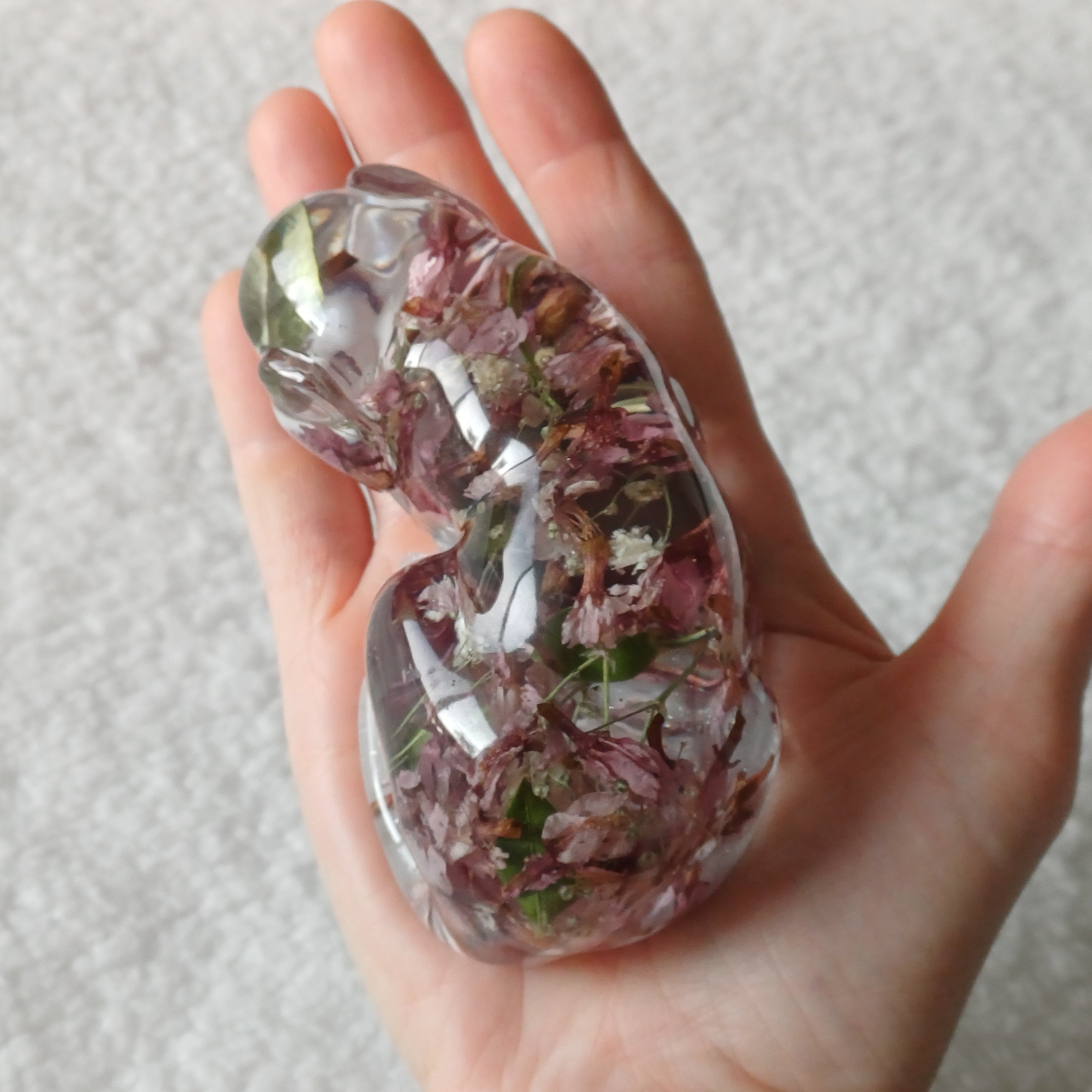 Custom or Ready-to-Ship Resin Cat Dog Figurines with Flowers