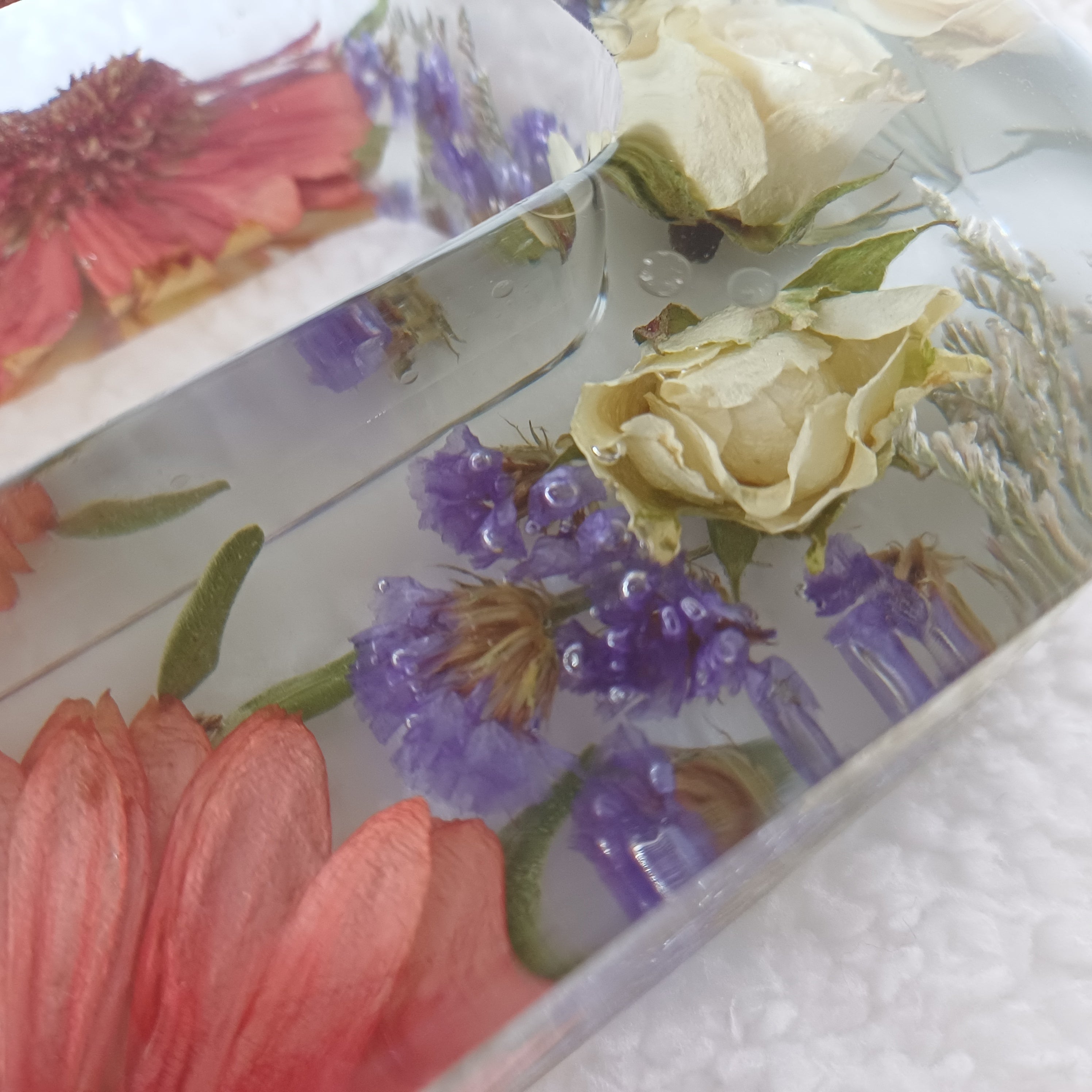 Handmade Botanical Monogram, Personalized Floral Resin 6 inches Letter