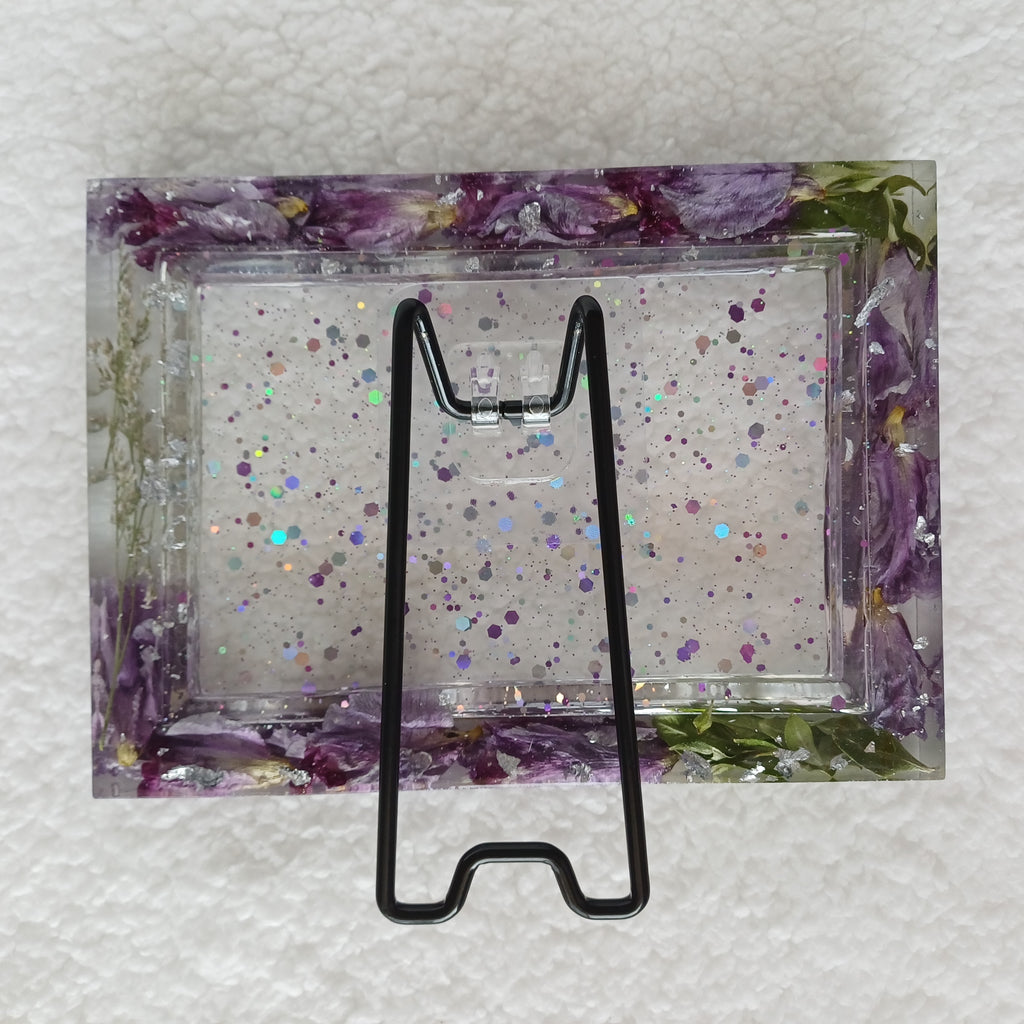 Wedding or Anniversary Photo Gift, Picture Frame with Real Flowers, 6x4 Photo with Stand, Ready to Ship