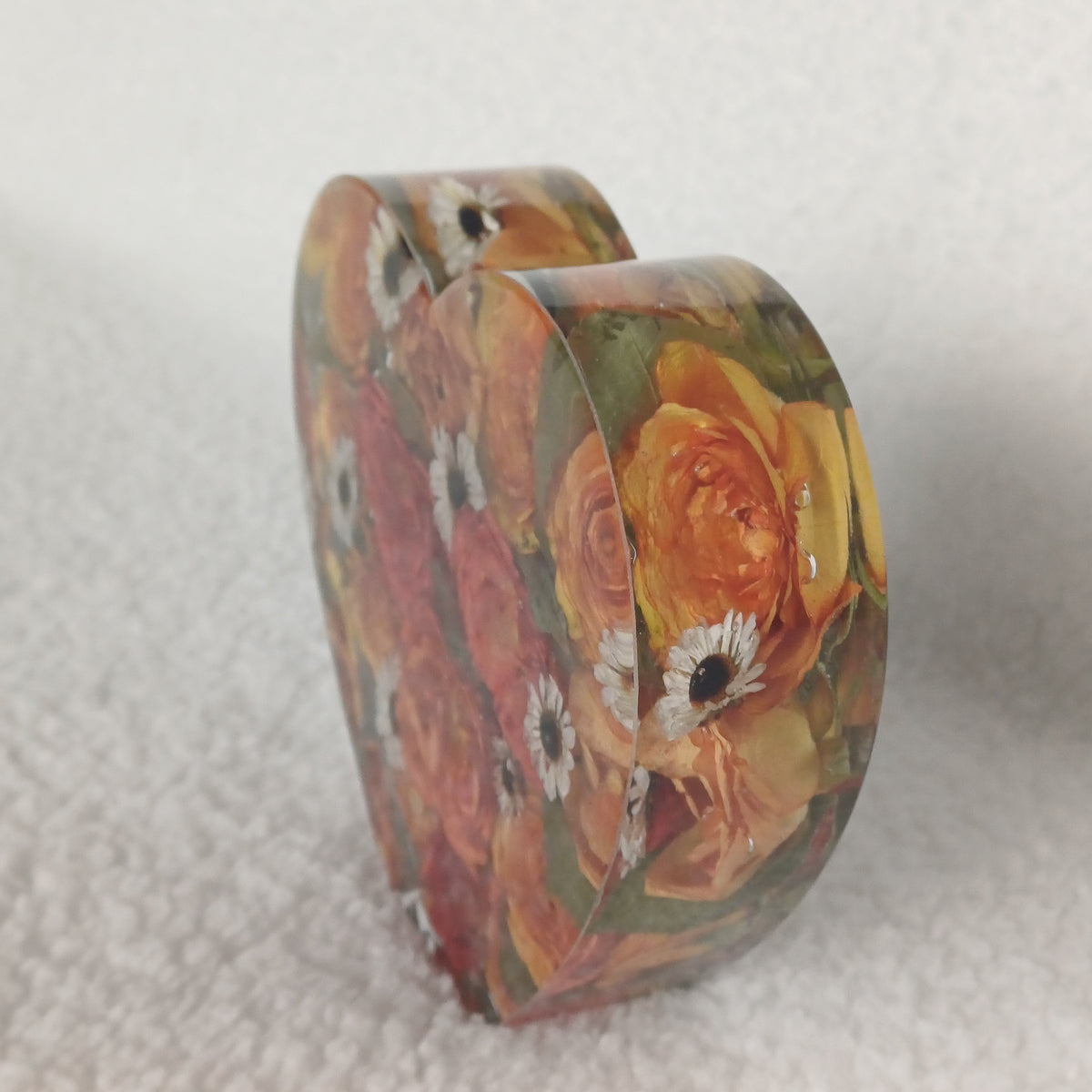 Wedding Bouquet Preservation Heart with Display Base, 5.5 Inch