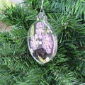 Real Flower Christmas Ornaments Set of 6, 2 in, in a Gift Box, Handmade Resin Ornaments with Dried Flowers, Ready to Give