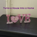 Floral Resin Word Signs: Family, Love, Home Decor Set