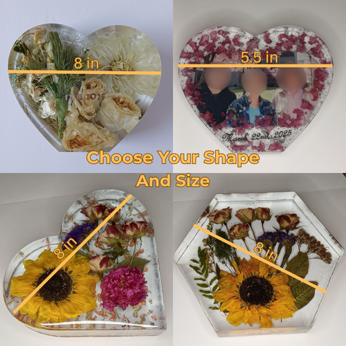 5.5 in Heart with Base from Your Flowers