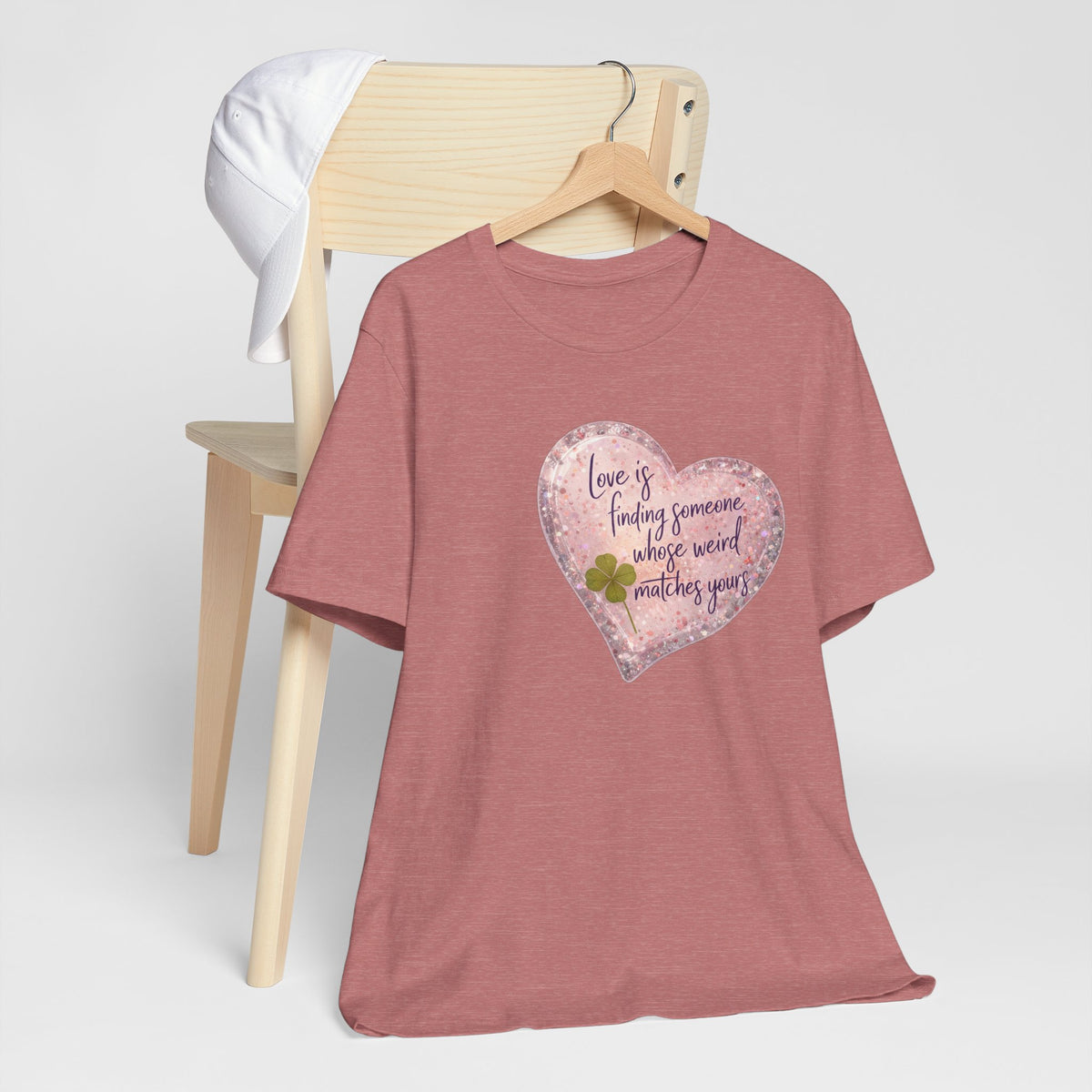 Love Is Couple Tee - four-leaf clover heart graphic on unisex t-shirt, The Neat Rack
