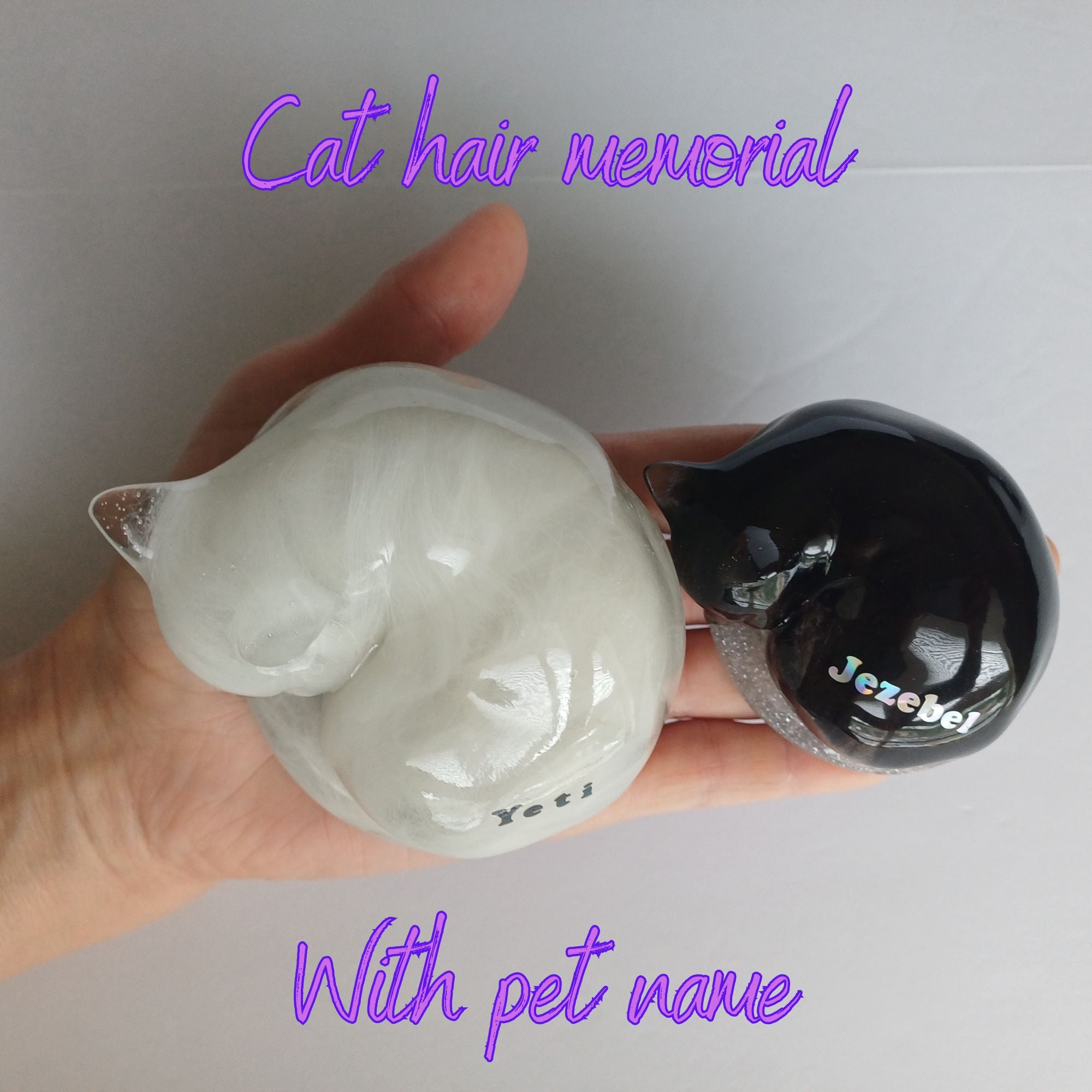 Custom Cat Hair Memorial Figurine