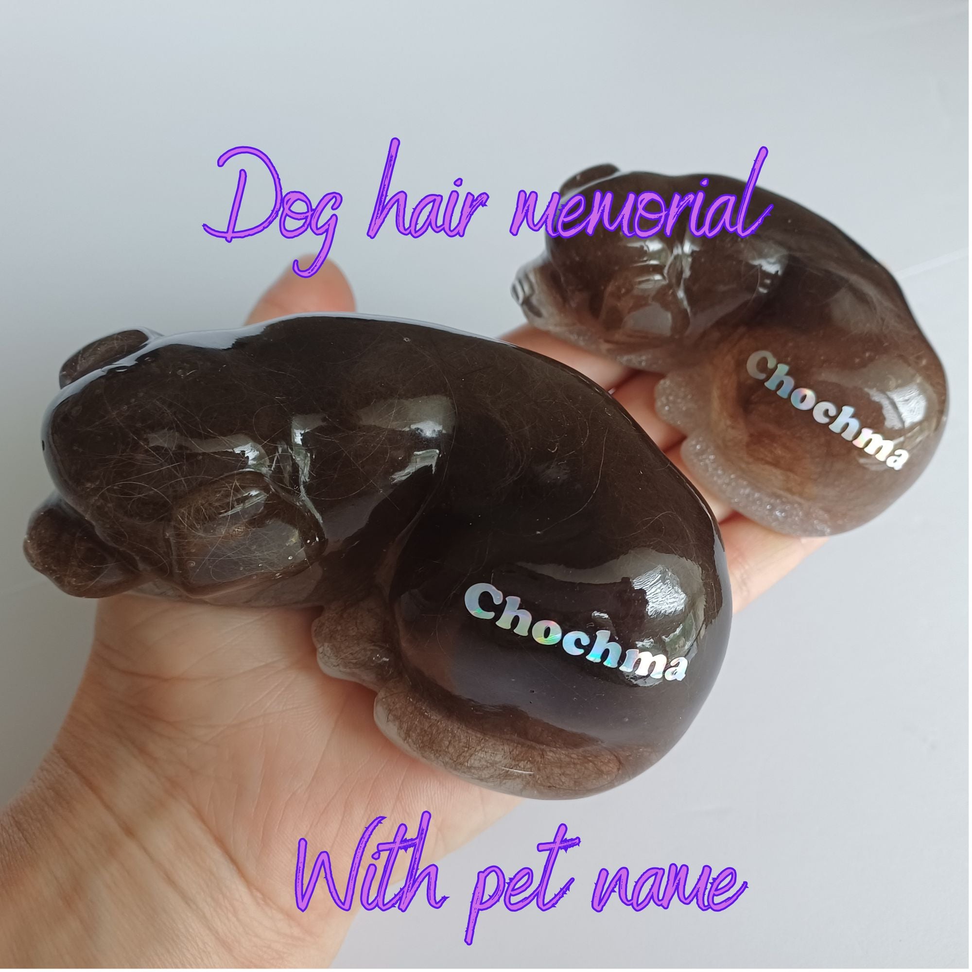 Custom Dog Hair Memorial Figurine
