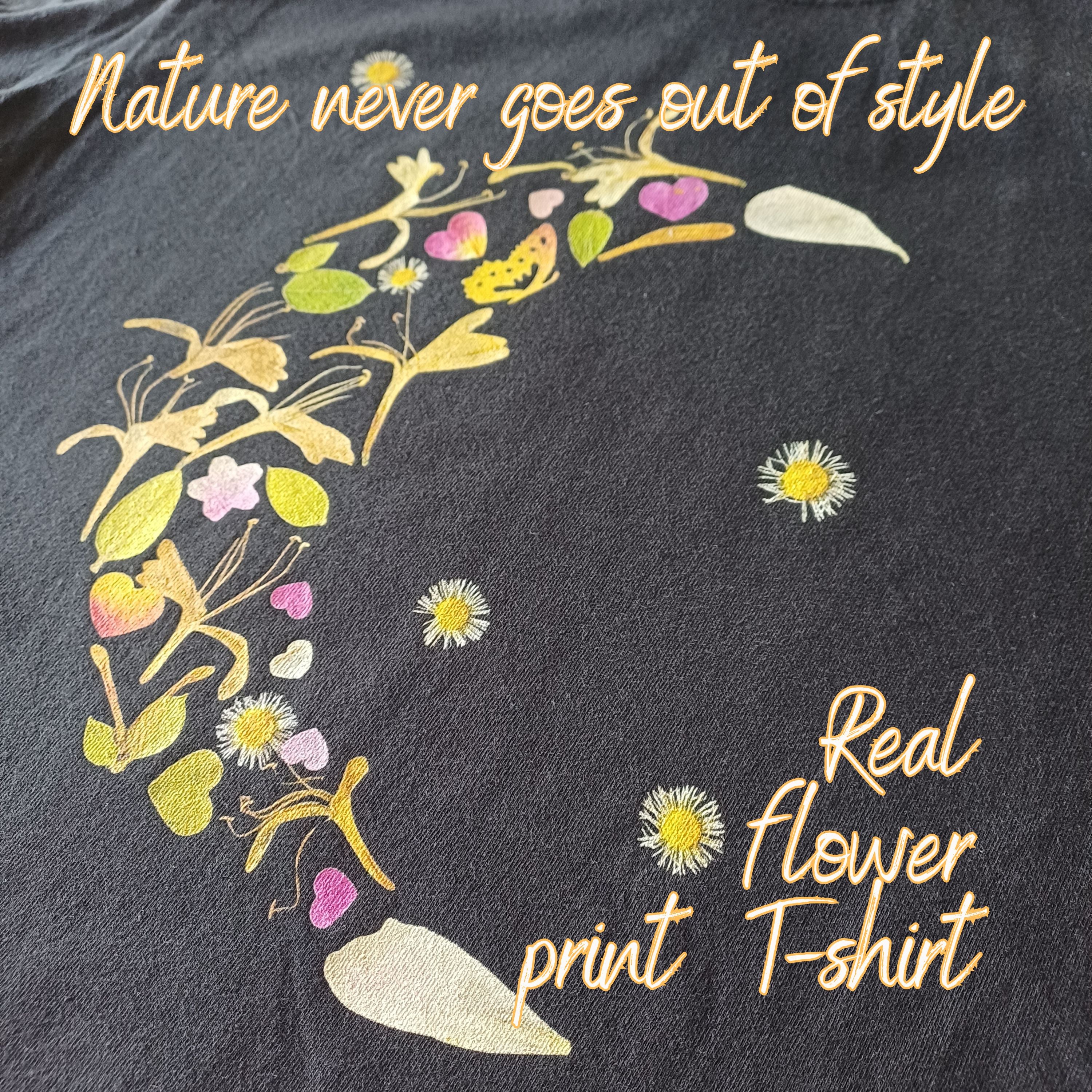 T-Shirt Based on Pressed Flower Artwork "Honeysuckle Dreams"