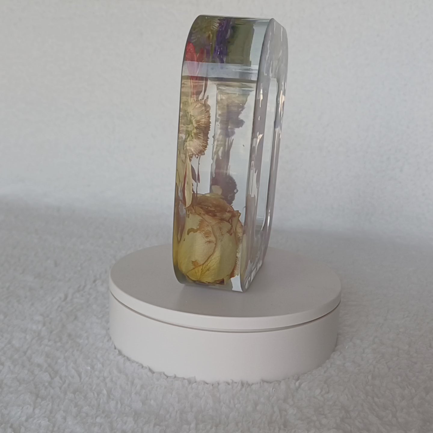Handmade Botanical Monogram, Personalized Floral Resin 6 inches Letter